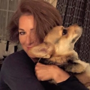 Vanessa Brown and her Corgi